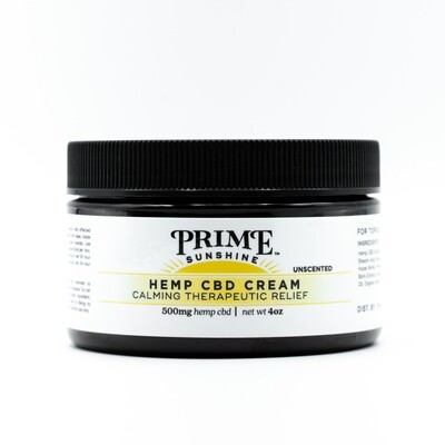 Prime Sunshine Unscented Pain Cream - 500mg CBD