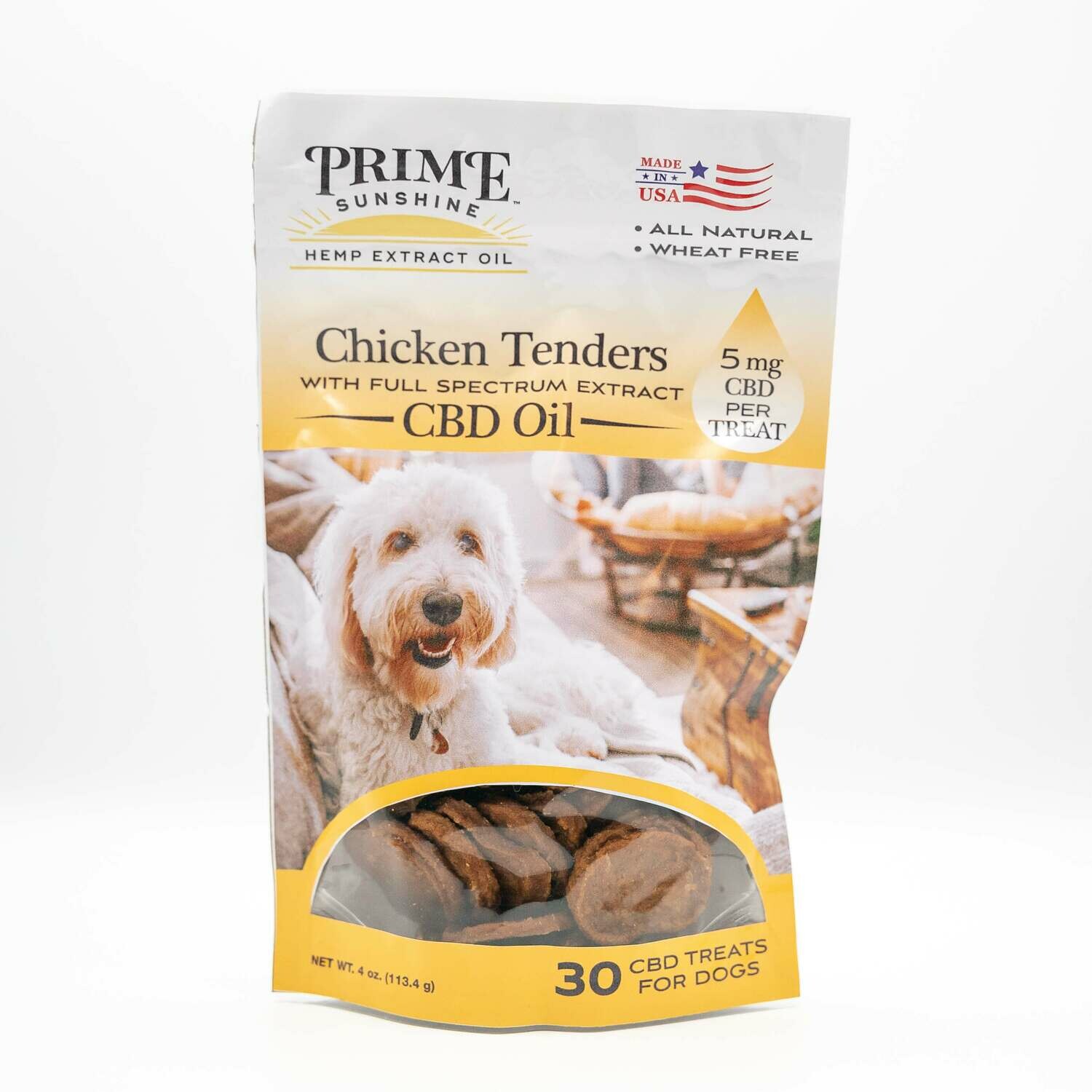 Prime Sunshine Pet CBD Chicken Treats - Grain Free
