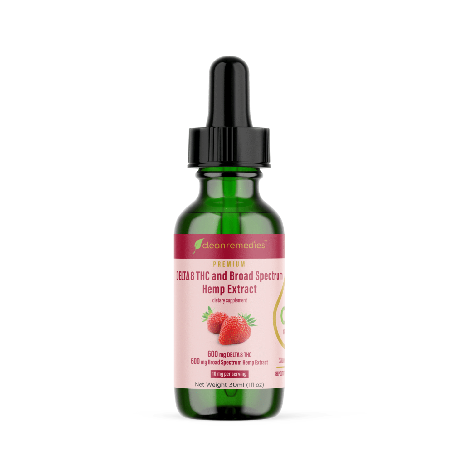 Clean Remedies Delta-8:CBD Oil Tincture 1200MG