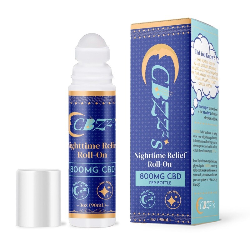 CBZZZ&#39;s Nighttime Relief Roll-On 800MG CBD