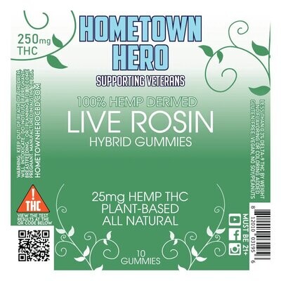 Hometown Hero Live Rosin D9 Gummies