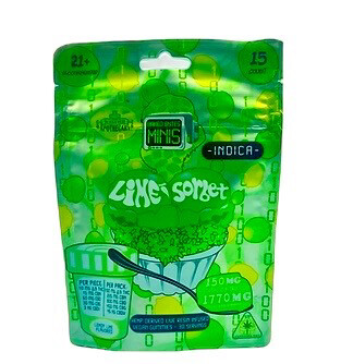 Baked Bytes Lime Sorbet Delta 9 Gummies -15 Count Baked Bytes Lime Sorbet Delta 9 Gummies -15 Count