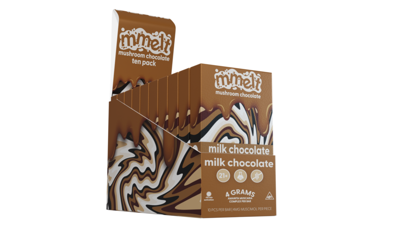 Melt Magic Mushroom Chocolate Bar - 6g Milk Chocolate