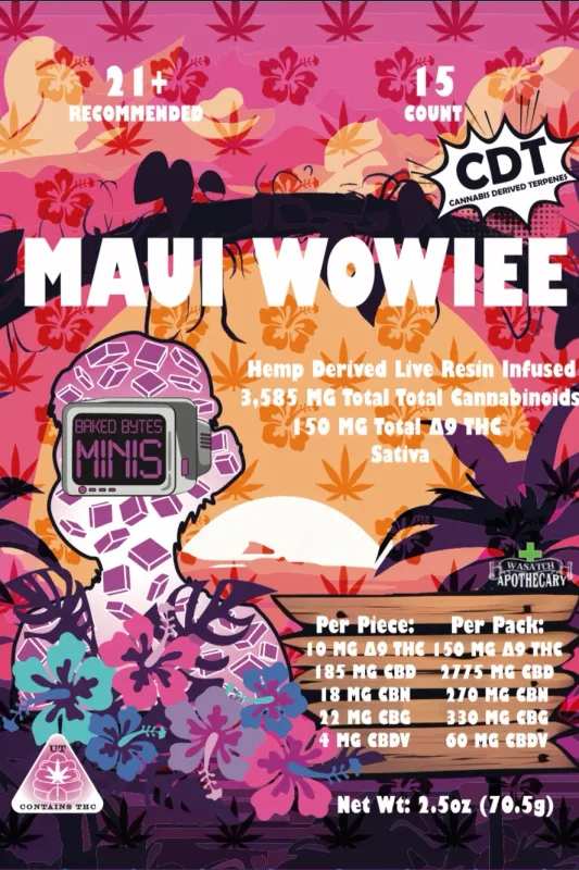 Maui Wowiee - Baked Bytes 150mg Delta 9 - 15 Count Maui Wowiee - Baked Bytes 150mg Delta 9 - 15 Count