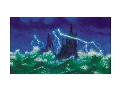 Island - Urza&#39;s Saga  - 4 - Lightning