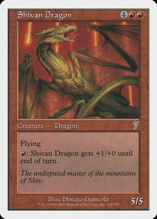 Shivan Dragon - Artist Proof - 7th Edition