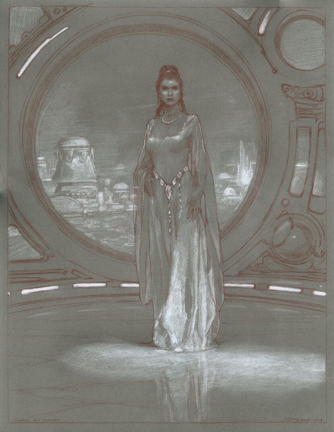Senator Leia Organa - preliminary drawing
