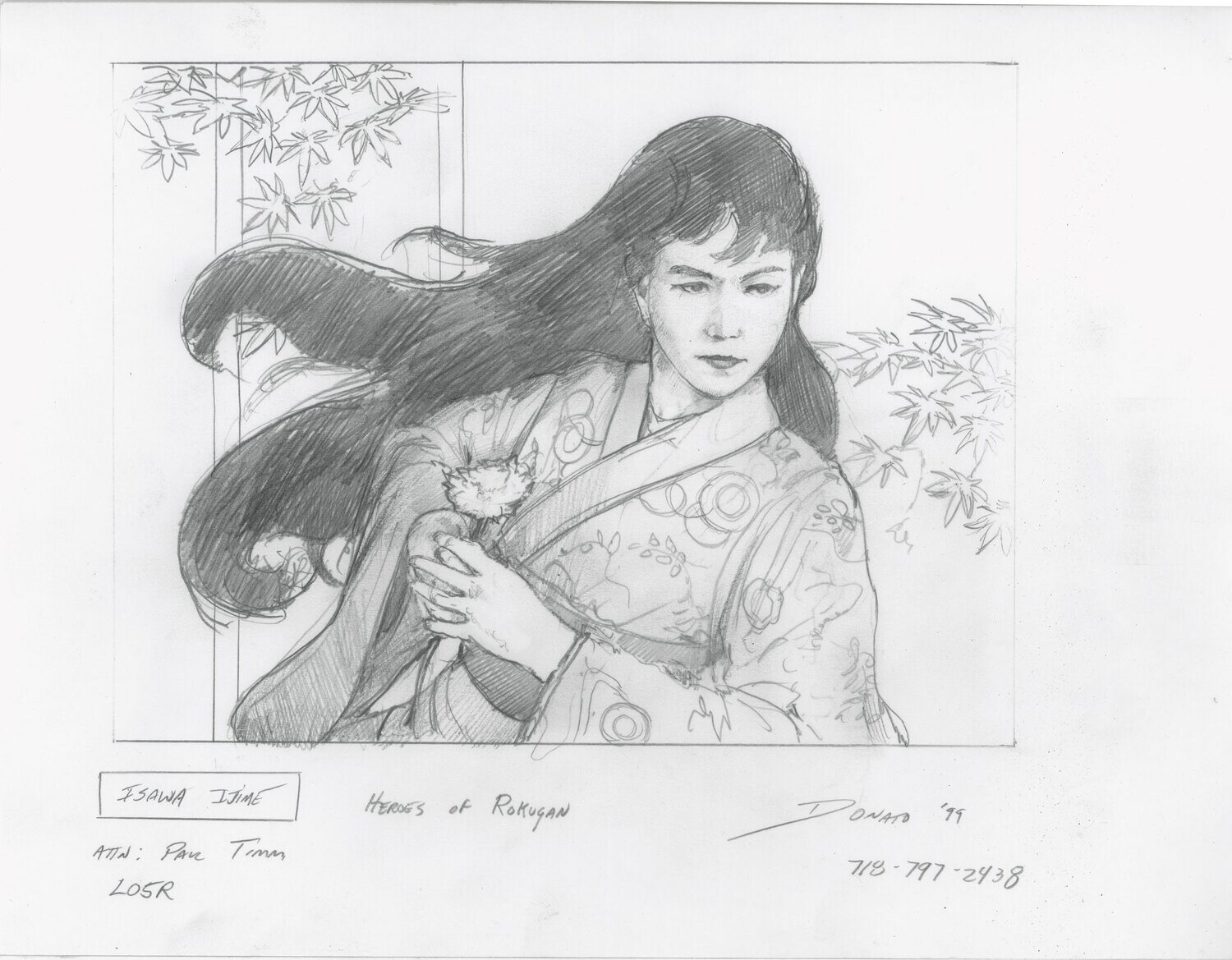 Isawa Ijime - preliminary drawing