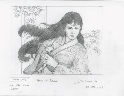 Isawa Ijime - preliminary drawing