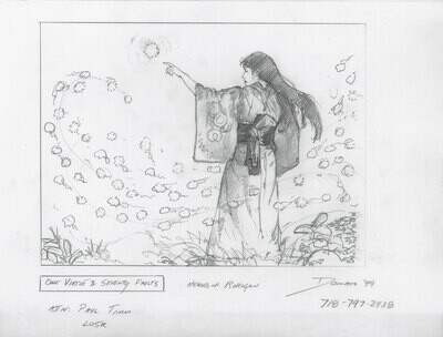 One Virtue and Seventy Faults- preliminary drawing
