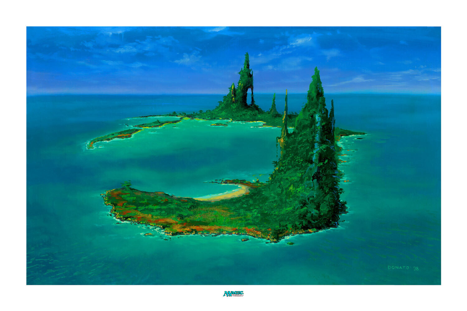 Island - Urza&#39;s Saga  - The Calm - Canvas Giclee