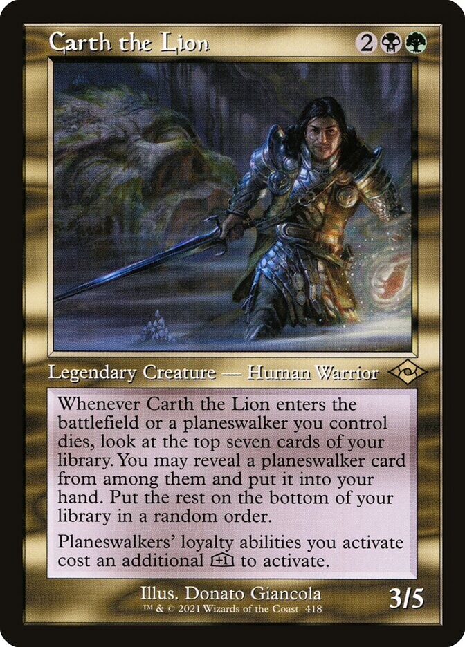 Carth the Lion - Modern Horizons 2 - retro frame