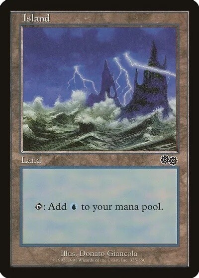 Island - Lightning - Artist Proof - Urza's Saga