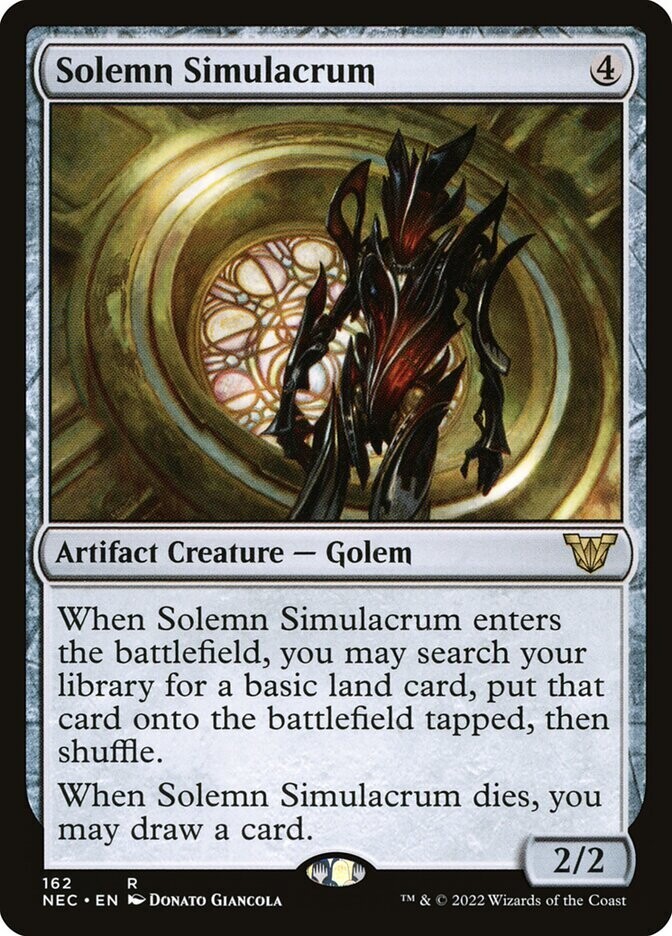 Solemn Simulacrum - Artist Proof - Neon Dynasty Commander