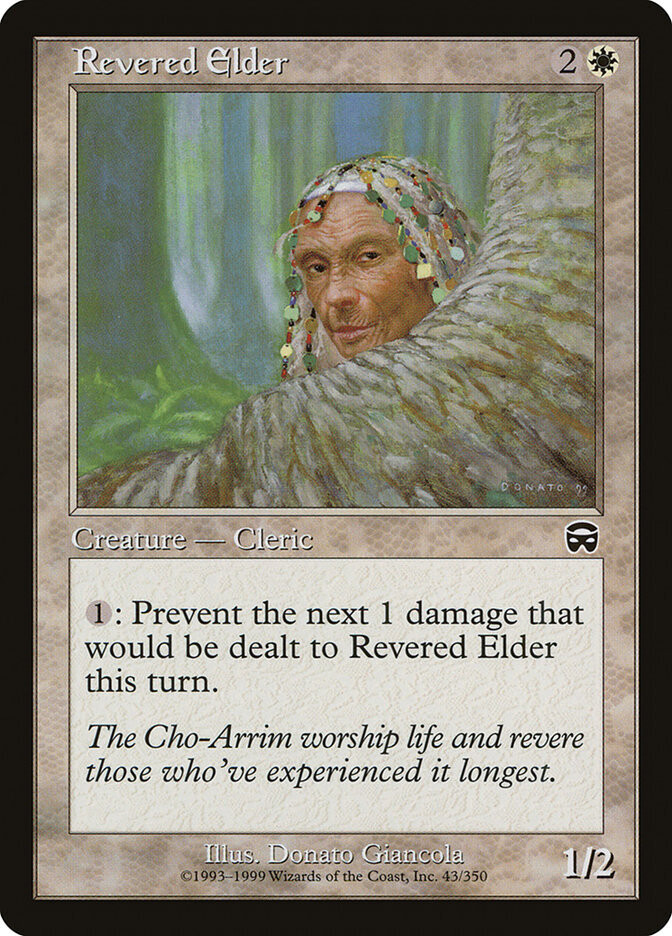Revered Elder- Artist Proof - Mercadian Masques