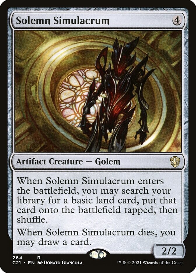 Solemn Simulacrum - Artist Proof - Strixhaven Commander 2021