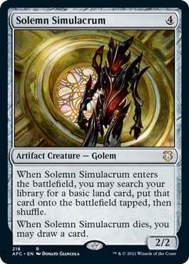 Solemn Simulacrum - Artist Proof - Adventures in the Forgotten Realms Commander