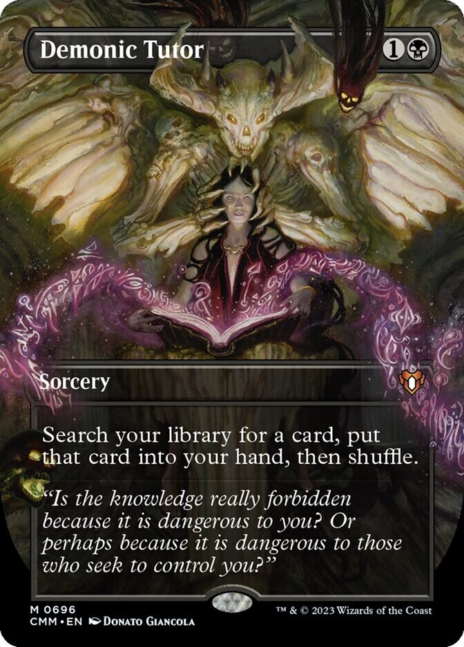 Demonic Tutor - Artist Proof - Commander Masters 2023