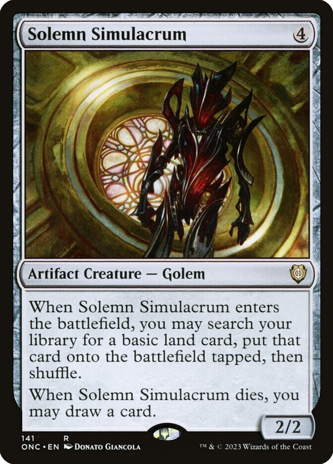 Solemn Simulacrum- Artist Proof - Phyrexia: All Will Be One Commander
