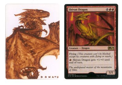 Magic Proof Micro Painting -Shivan Dragon
