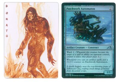 Magic Proof Micro Painting - Patchwork Automaton -Frankenstein Monster - Foil