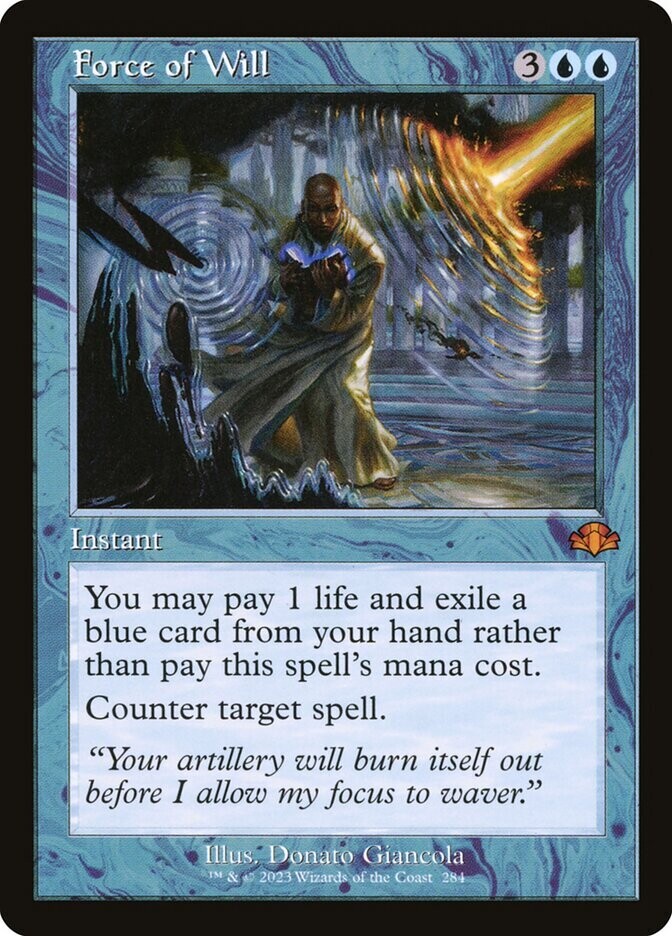 Force of Will - Artist Proof - FOIL - Dominaria Remastered - Retro Frame