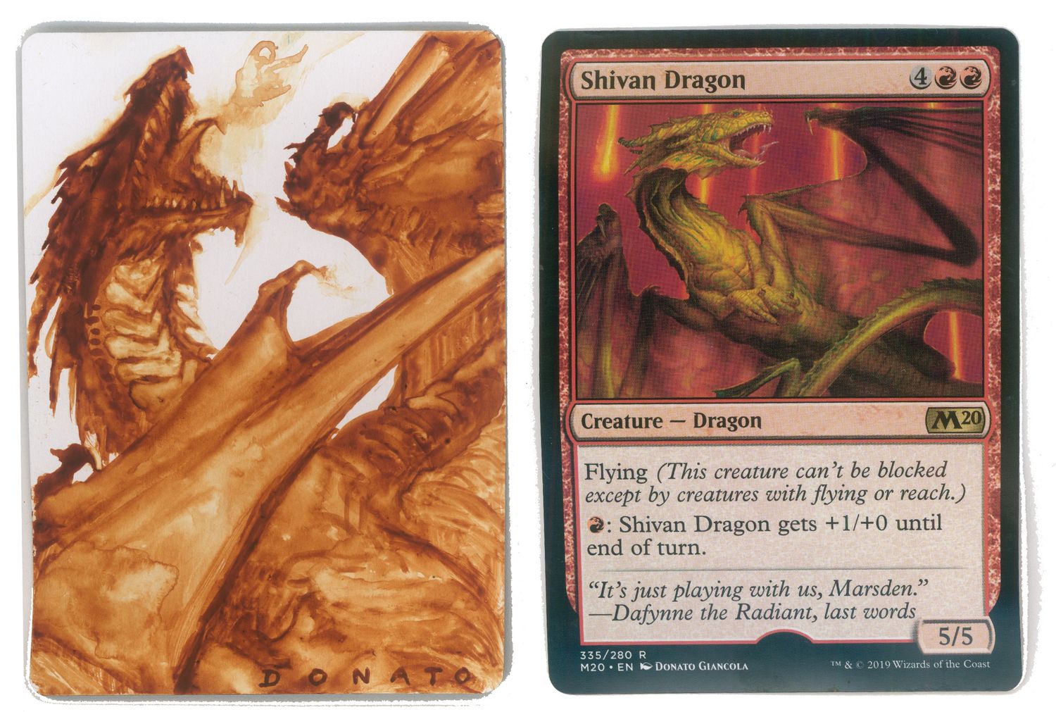Magic Proof Micro Painting - Shivan Dragon