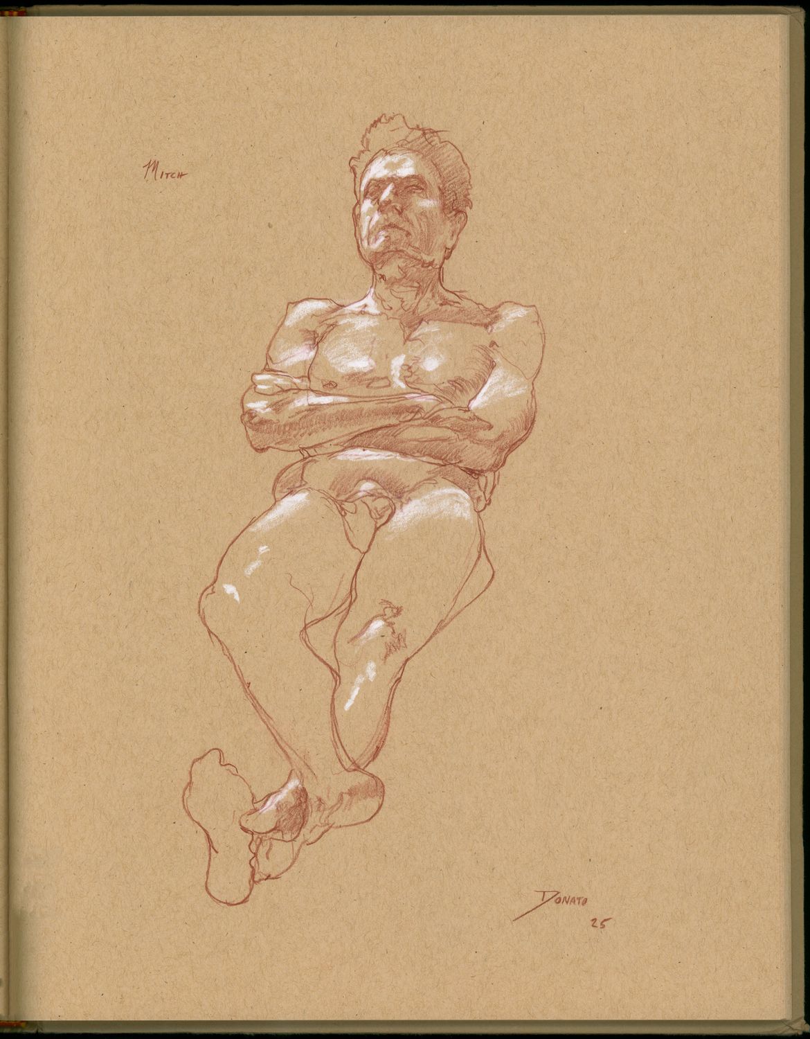 Life Drawing-2025-Mitch-recling-foreshortened