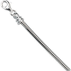 Sterling Silver 3mm Snake 18&quot; Chain