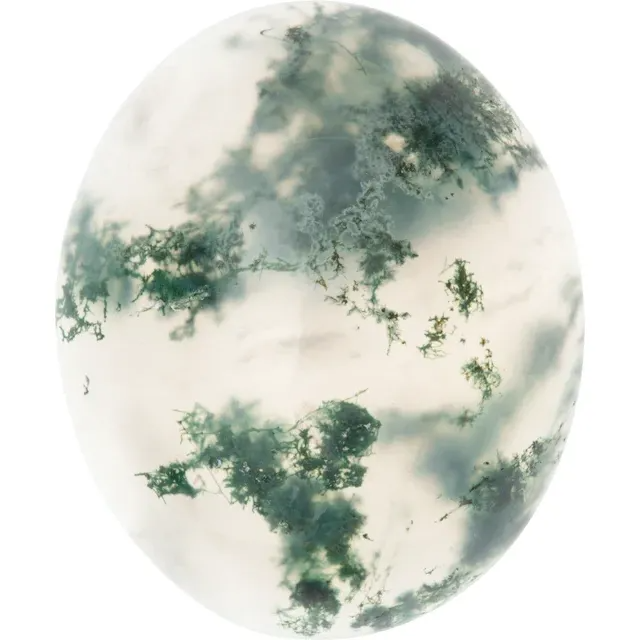 7x5 mm Oval Cabochon Natural Moss Agate