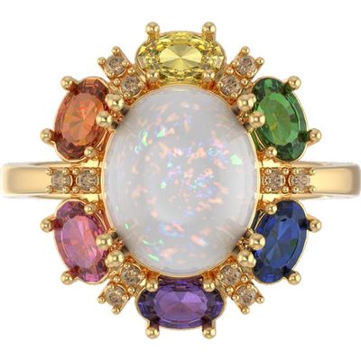 14k Yellow Gold Ethiopian Opal Ring