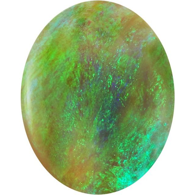 5x4 mm Oval Cabochon AA Natural Black Opal