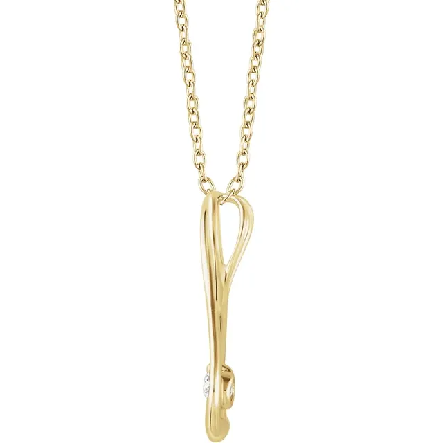 14K Yellow 1/6 CTW Natural Diamond Infinity-Inspired 16-18&quot; Necklace