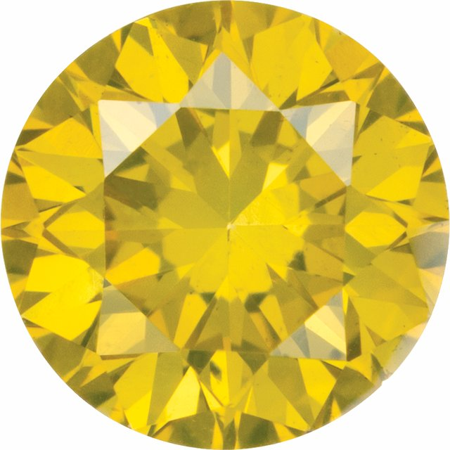 4 mm SI Yellow Round Diamond