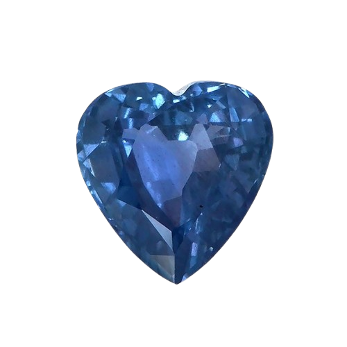 Blue Sapphire - Heart  0.59 Ct. dimensions of 5 x 5  mm Heated