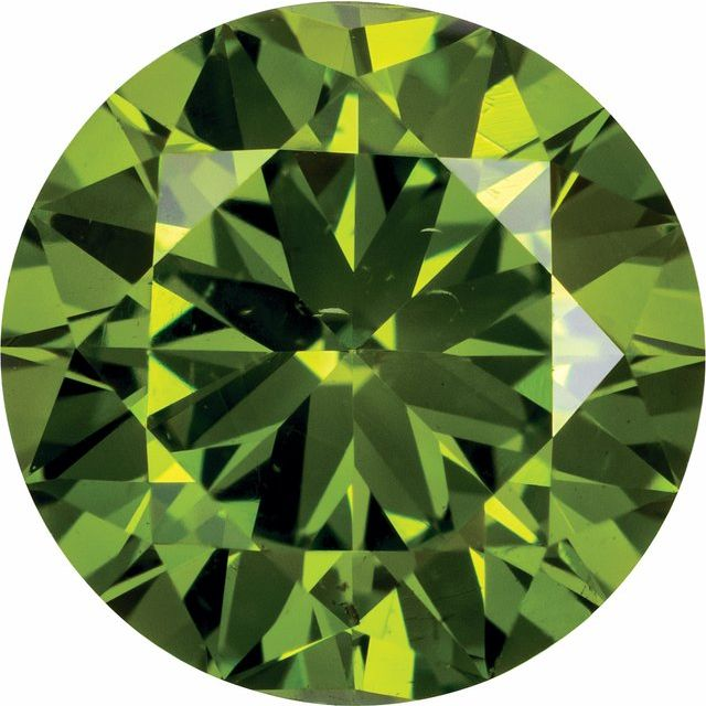 3.7mm SI Green Round Diamond