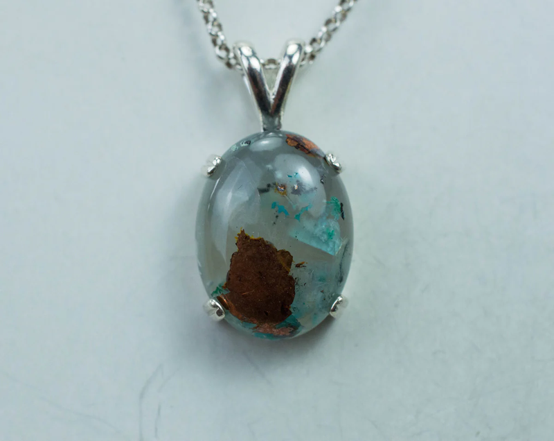 Aquadite Pendant; Genuine Untreated Indonesia Aquadite™; 7.880cts  in Sterling Silver