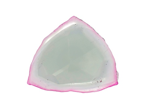 Brazilian watermelon tourmaline polished slice minimum 3.00ct mm varies free-form, colors will vary. Gemstone mined from the Chia Mine and cut in Brazil.