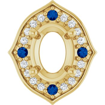 Customizable  Diamond and Sapphire Pendant