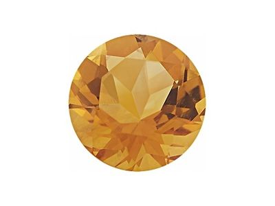 Citrine 6mm Round 0.74ct (N) Heated Faceted Origin Brazil