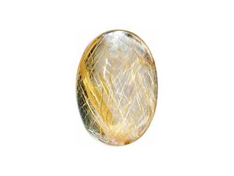 Rutilated Quartz 10x8mm Oval Cabochon 2.85ct (N) No treatment Origin Brazil