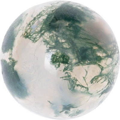 6 mm Round Cabochon Natural Moss Agate