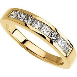 14K Yellow 3/4 CTW Diamond Band