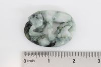 Natural jadeite amulet - double cats