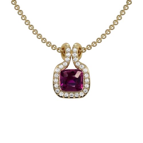 Purple Sapphire Pendant 1.02 Ct., 14K Yellow Gold