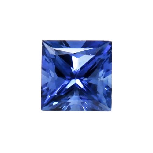 Blue Sapphire - Princess 0.40 Ct.dimensions of 3.90 x 3.90 x 2.94 mm Heated