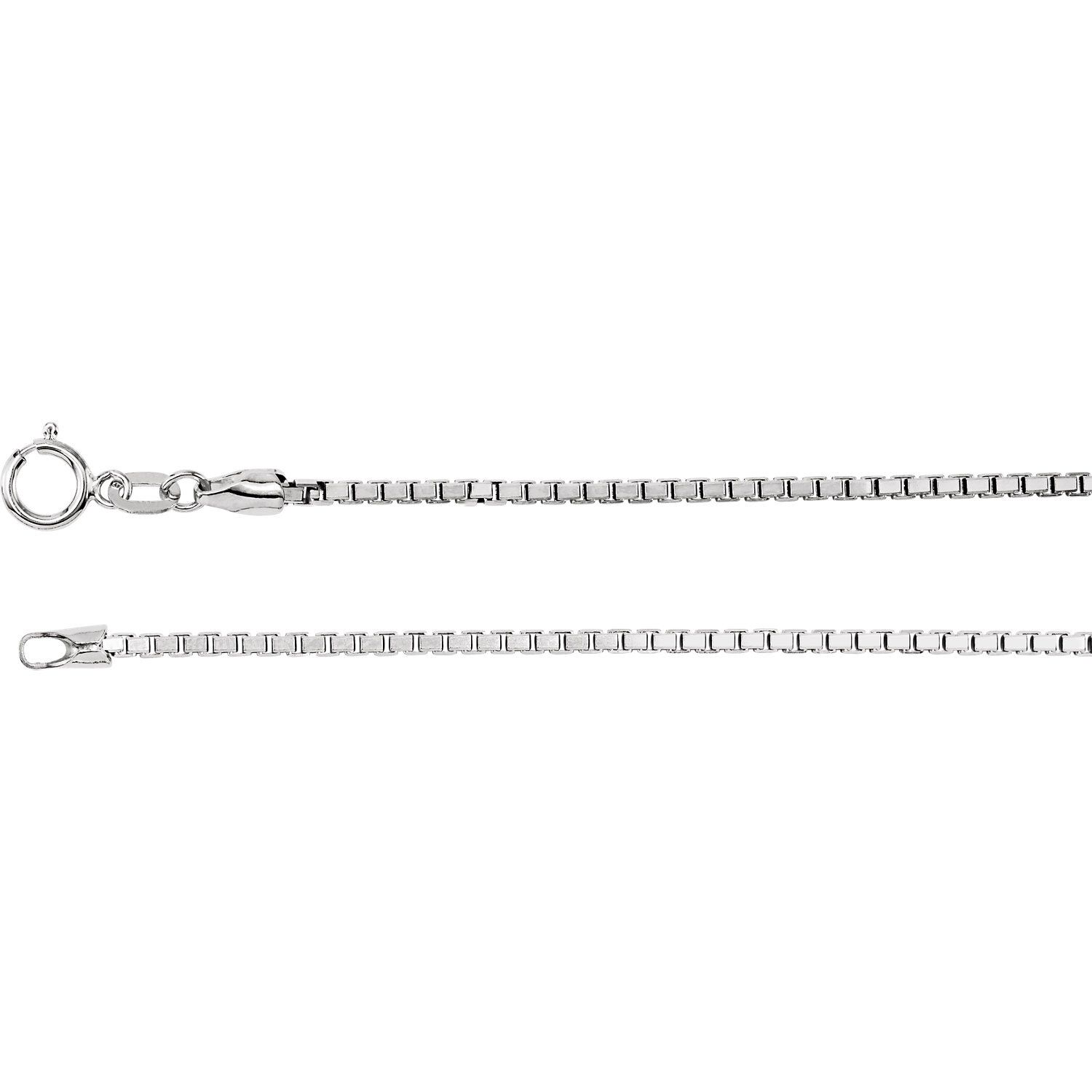 Sterling Silver 1.75mm Solid Box Chain 18" Chain
