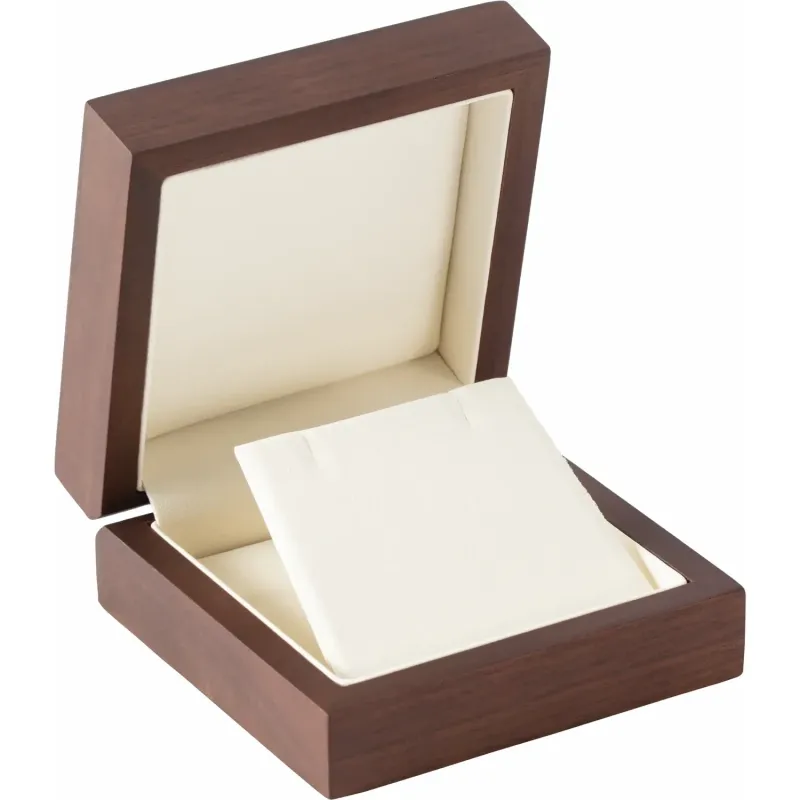 Walnut Wood Stud Earring Box