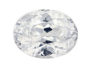 White Zircon 8x6mm Oval 2.00ct Faceted (N) heated Origin Tanzania