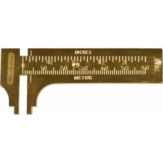 Beadalon® Brass 2 1/2" Sliding Millimeter Gauge